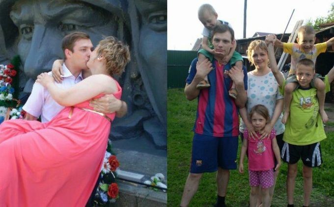 Безумная свадьба: 23-летний сибиряк без памяти влюбился в 38-летнюю маму 11 детей