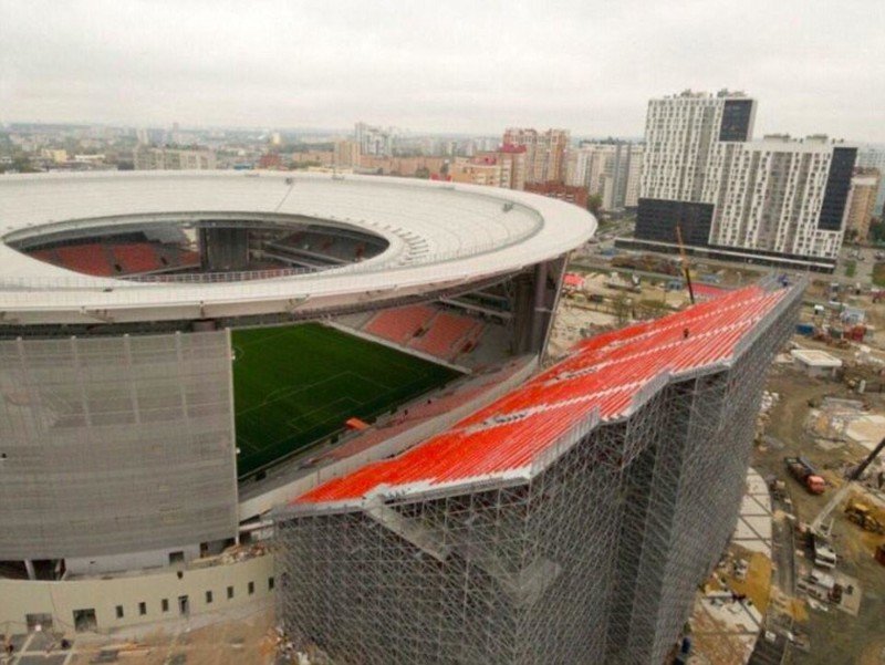 Инновационные трибуны стадиона ЧМ-2018 в Екатеринбурге привлекли всеобщее внимание