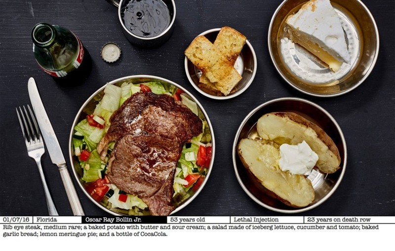 Фотографу Генри Харгривзу стало интересно, что же едят на свой последний ужин приговоренные