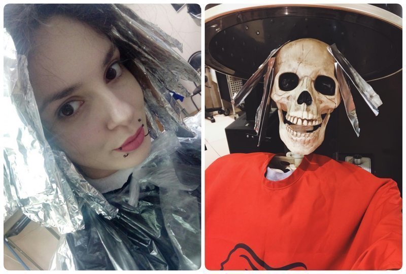 Парень троллит девушек из Instagram с помощью скелета