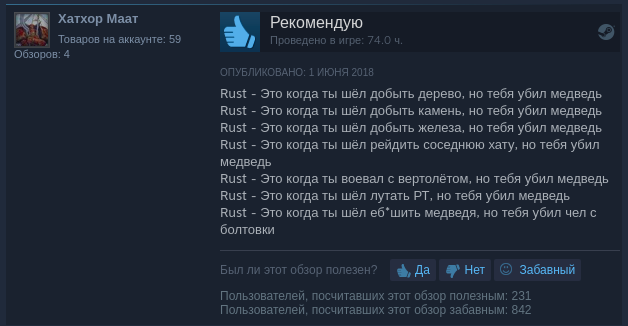 Обзоры покупателей игр в небезызвестной Steam, которые сделают ваш день