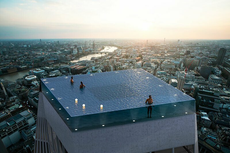 В Лондоне может появиться оригинальный бассейн украшающий крышу небоскреба
