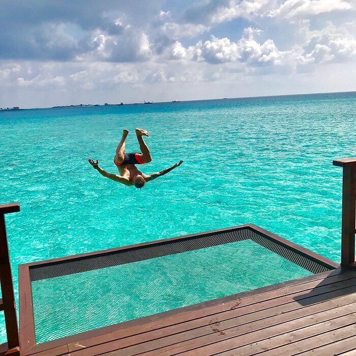 Курорт на Мальдивах, где можно спать над морем и под звездами
