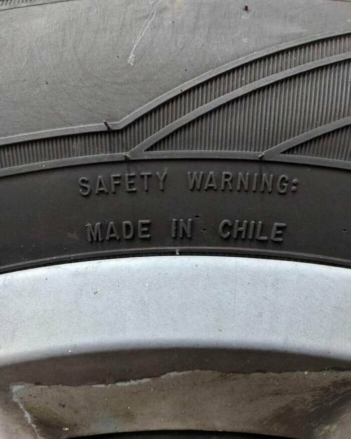 "Предостережение от опасности: сделано в Чили"
