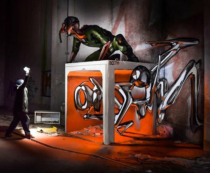 Зубодробительные 3D-граффити Серхио Одейта