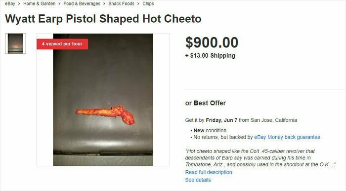 Палочка Cheetos в виде пистолета за 900 долларов