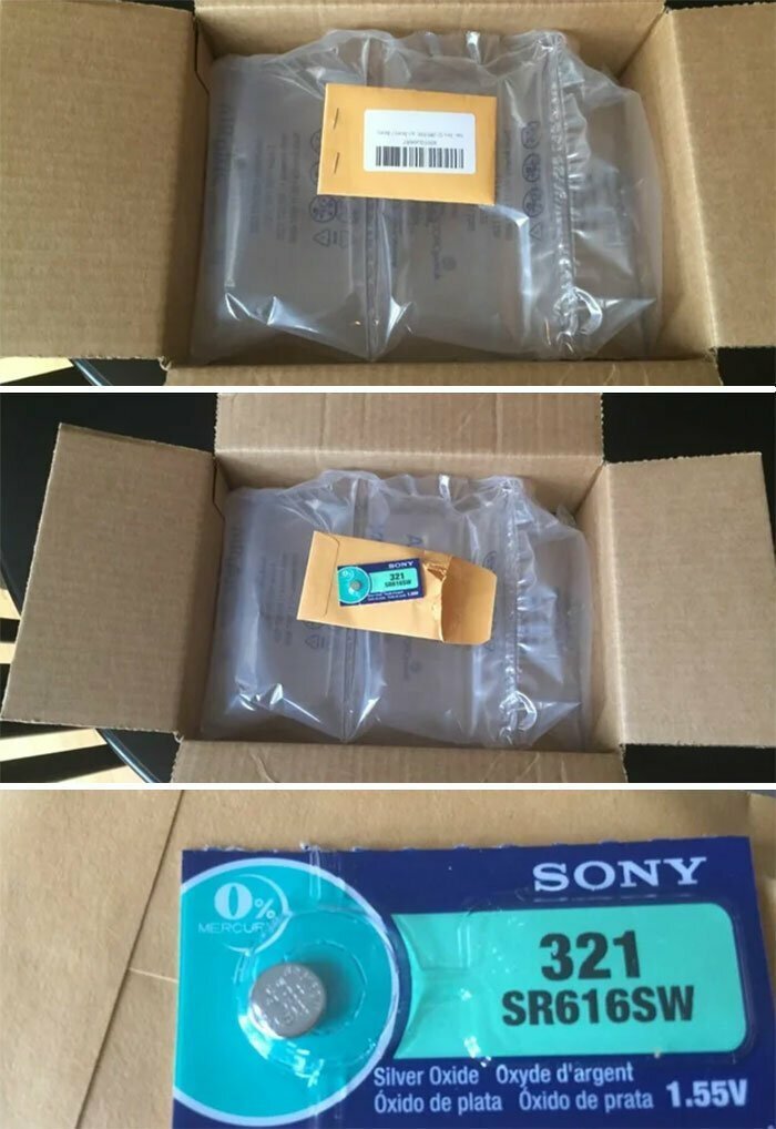 Интернет-магазинам упаковки не жалко!Большая коробка для маленькой батарейки