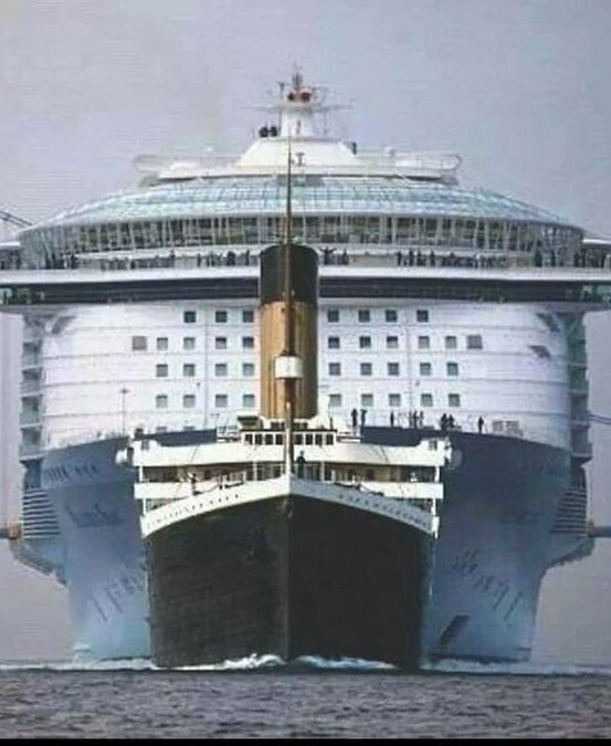 Титаник и современный круизный лайнер