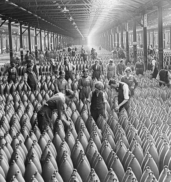 Производство снарядов, первая мировая, Англия