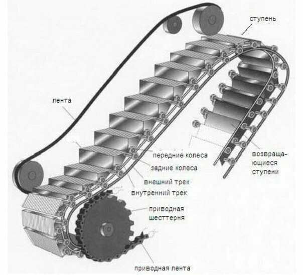 Отчего поручень эскалатора отстает от движения его же ступеней?