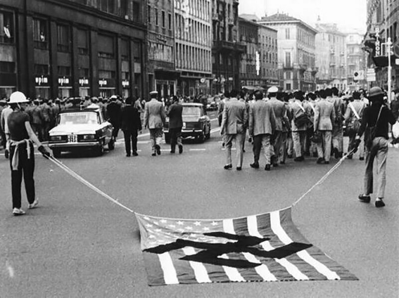 Демонстрация против войны во Вьетнаме в Риме; 1970-й год