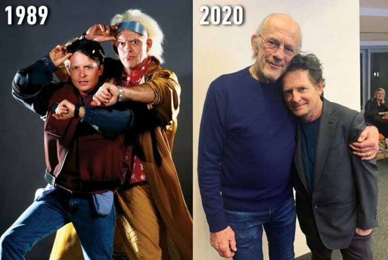 35 лет спустя: Док и Марти снова сфоткались вместе