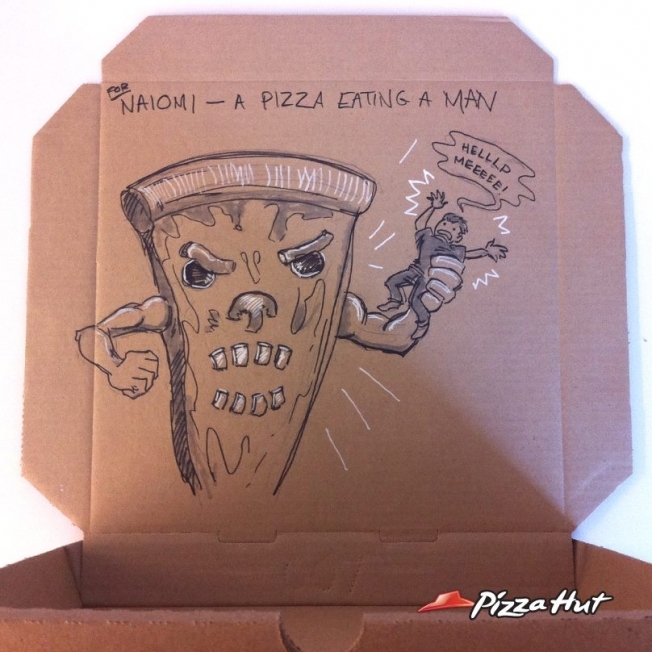 Пицца ест человека