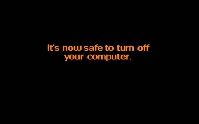 Дождитесь разрешения компьютера прежде, чем выключить его
