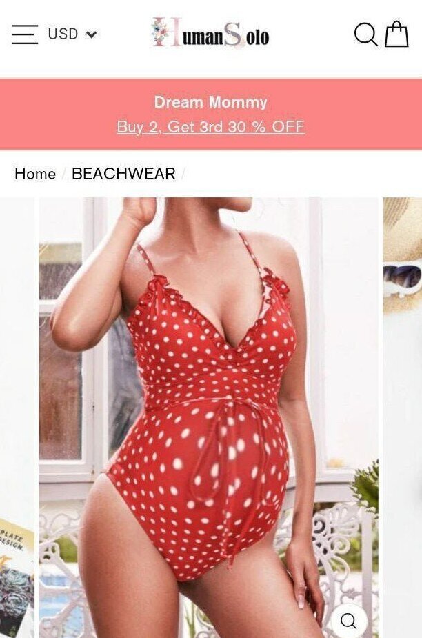 Не было модели для рекламы купальников для беременных? Фотошоп выручит!