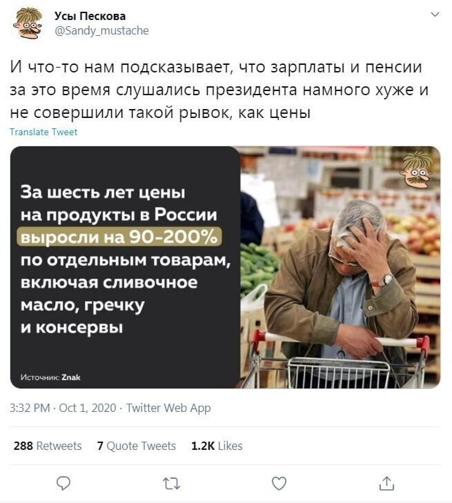 Твиттер и его обитатели о ценах в российских магазинах