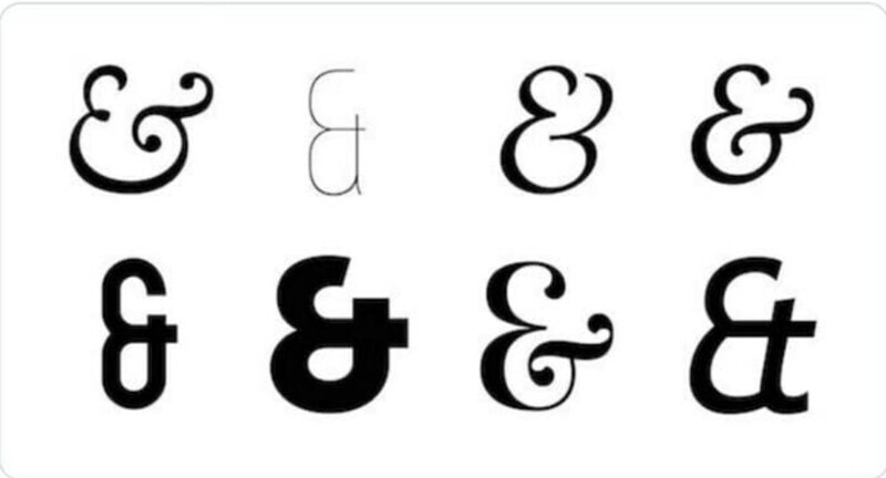 Символ "&" - это лигатура слова "Et", что означает "и"