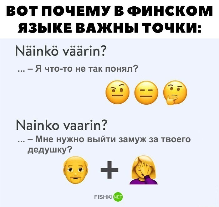 Немного об особенностях финского языка: