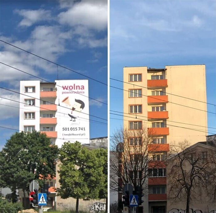 Польские города очищают от наружной рекламы