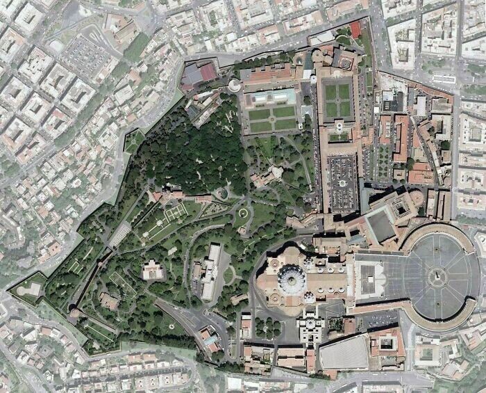 Спутниковая карта Ватикана