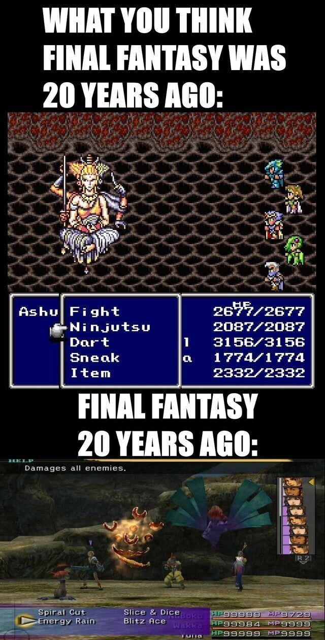 Когда представляешь, какой была игра Final Fantasy 20 лет назад VS на самом деле