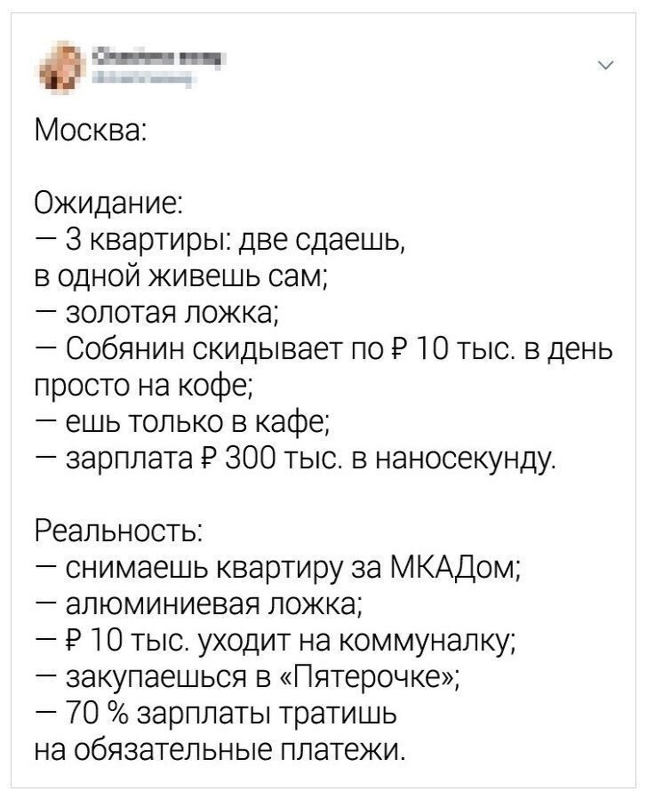 Ожидaния и разочарования от городов нашей страны