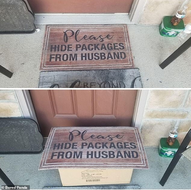 8. "Пожалуйста, прячьте посылки, чтобы муж не увидел"