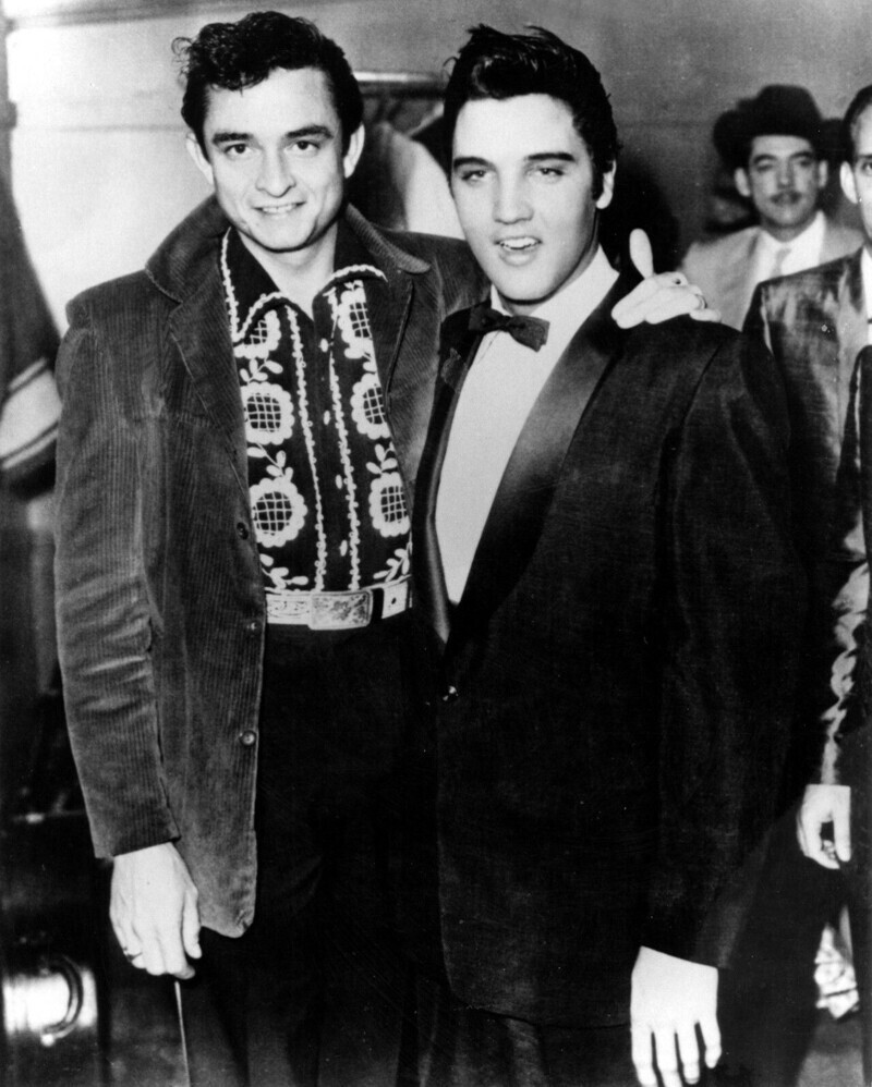 Элвис Пресли и Джонни Кэш в Мемфисе, Теннесси, 1957 год