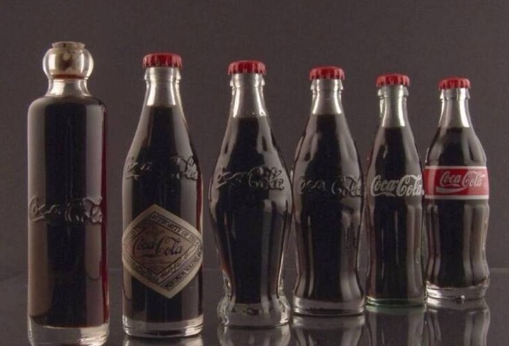 Как менялись бутылки "Кока-колы" - 1899, 1900, 1915, 1916, 1957, 1986