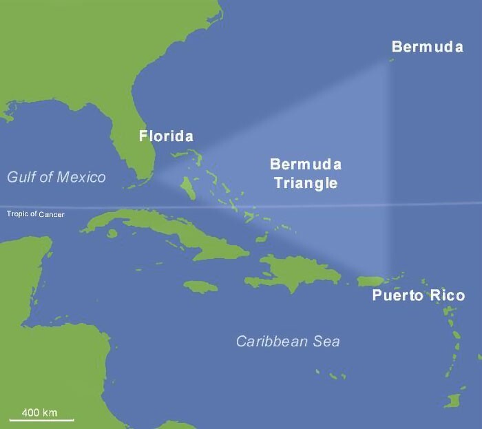 7. Корабли пропадают в Бермудском треугольнике не чаще, чем в других местах