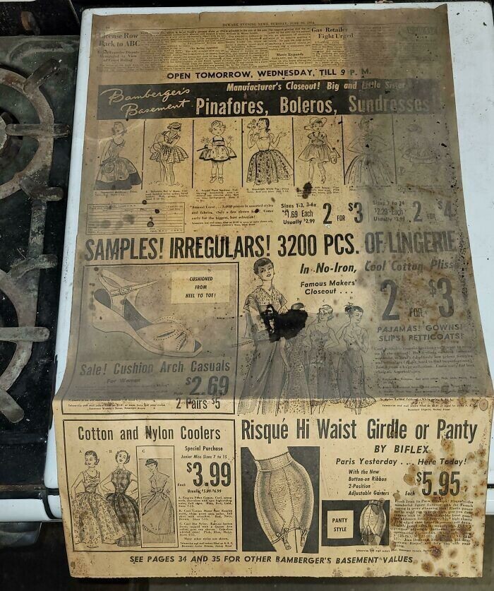 "Купили винтажную плиту и нашли в ней газету 1954 года"