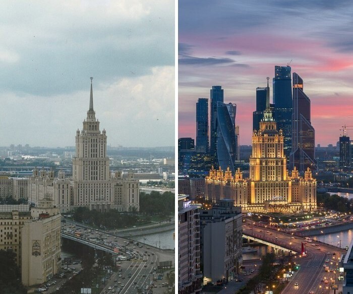 Фотография Москвы с разницей в 20 лет