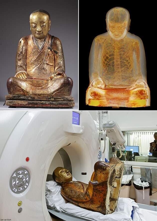 Рентген показал, что статуя, которой более 1000 лет, содержит скелет