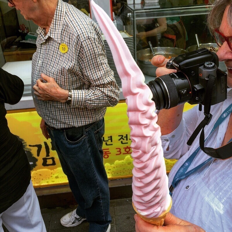 Этот розовый вихрь я увидела в Мендоне, Сеул, Южная Корея