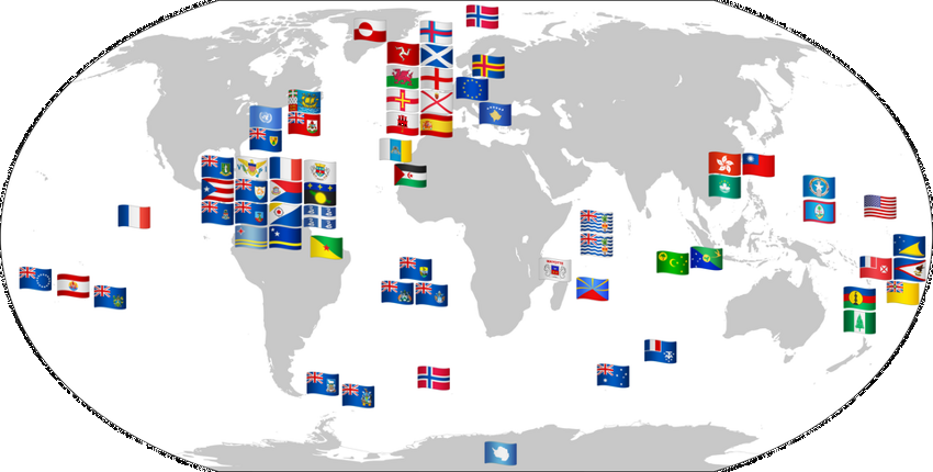 Территории, которые не являются членами ООН, но при этом имеют флаг-эмодзи