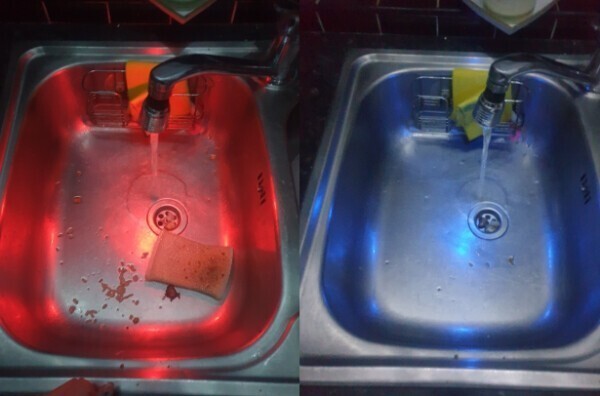 "Подсветка в моей раковине меняет цвет в зависимости от температуры"