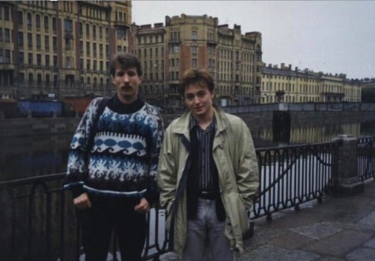 Фото с Сергеем Безруковым. 1995 год