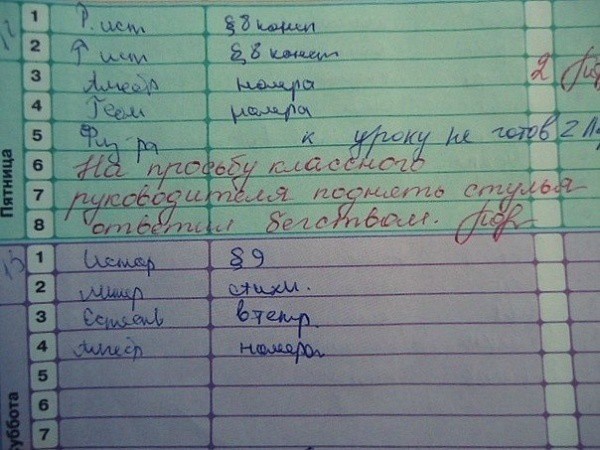 Безумно смешные записи учителей в школьных дневниках!