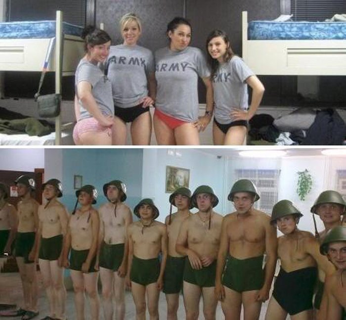 Армия. Девушки vs парней.