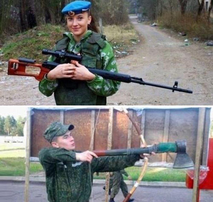 Армия. Девушки vs парней.