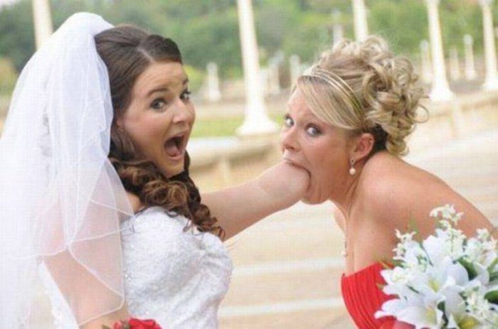 Самые ужасные и опасные свадебные фото!