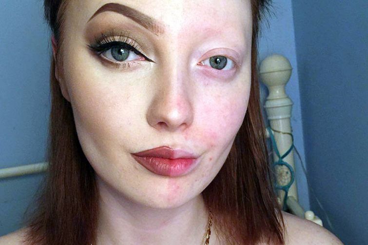 Любительница яркого макияжа подверглась критике за то, что показала свой естественный вид