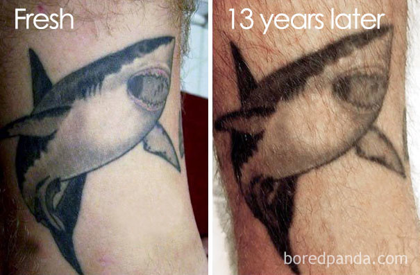 Как стареют татуировки
