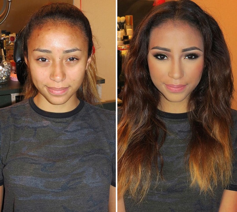 12 примеров того, как макияж может изменить женщину до неузнаваемости.