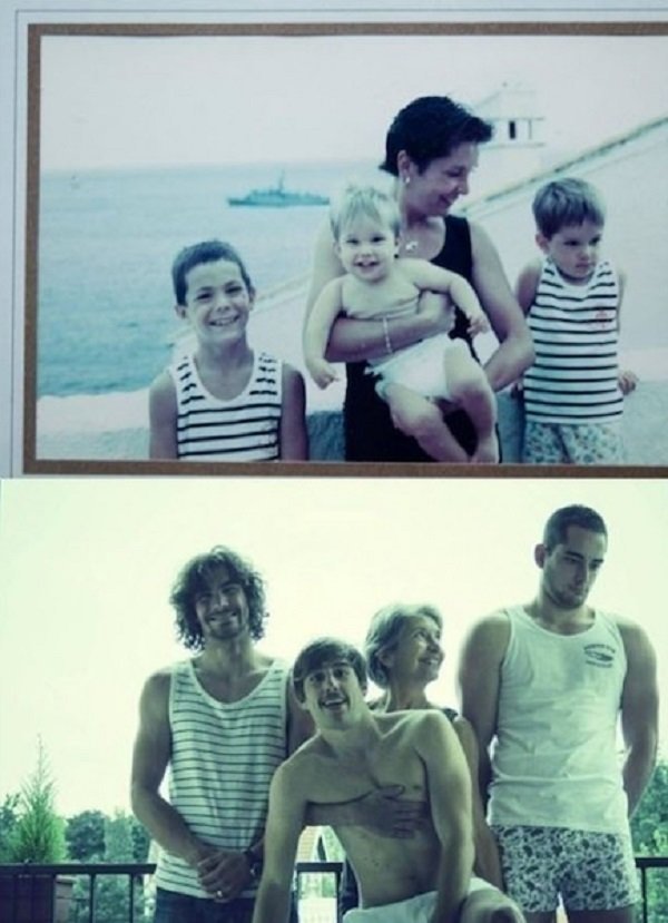 Семейные фото, которые получилось удачно повторить спустя много лет