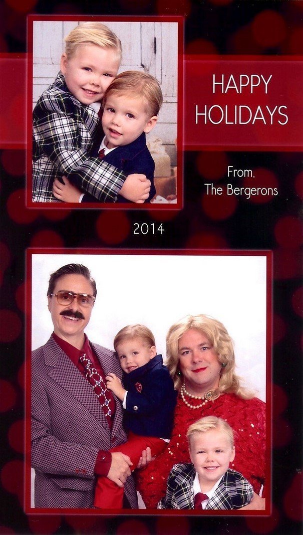 Эта семья на протяжении 15 лет веселит друзей своими праздничными открытками