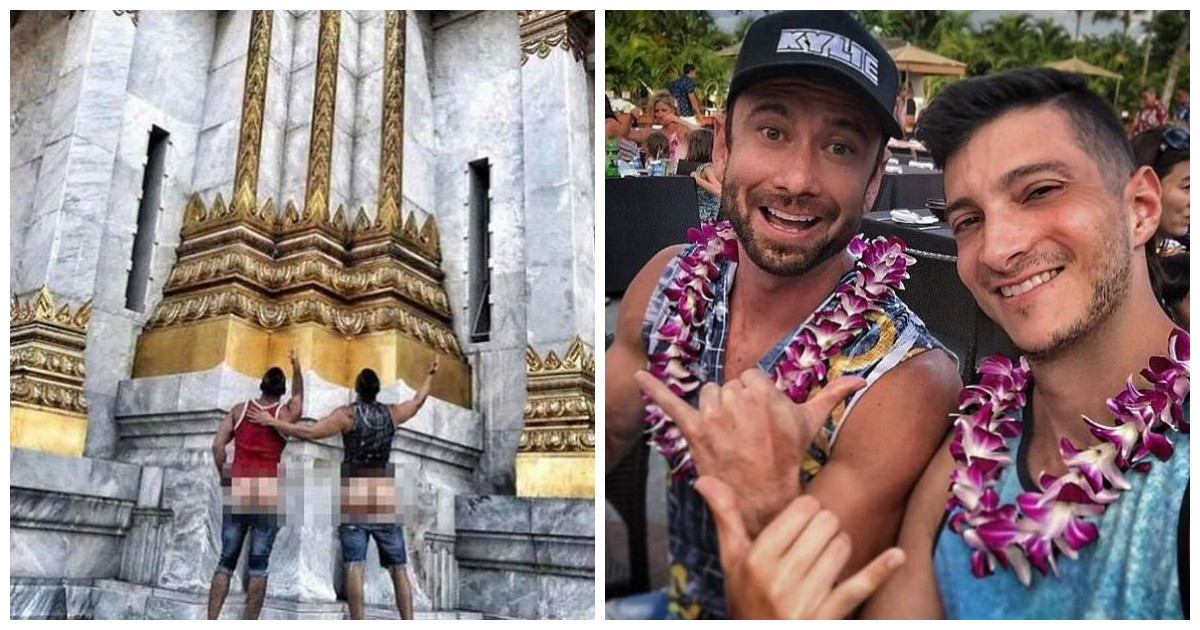 Американцы поплатились за фото голых задниц на фоне храма в Тайланде