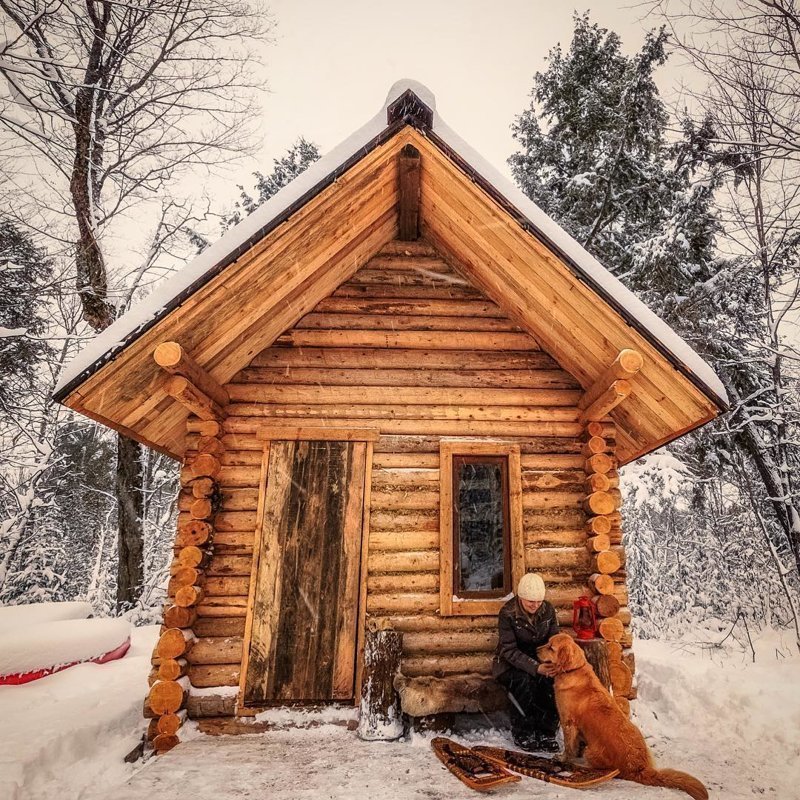 "Мистер Самодостаточность": канадец в одиночку построил себе бревенчатый дом