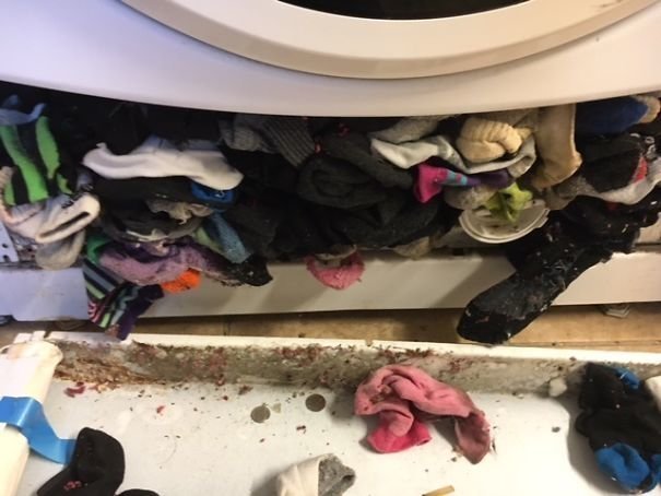 Американская пара выяснила, куда исчезают носки в стиральных машинках