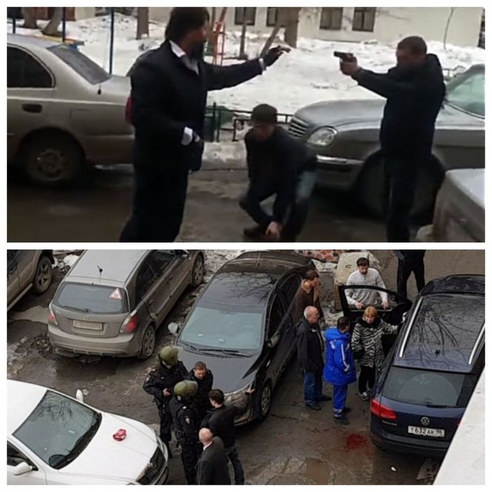 Жесткий дорожный конфликт в центре Екатеринбурга закончился стрельбой и "скорой"